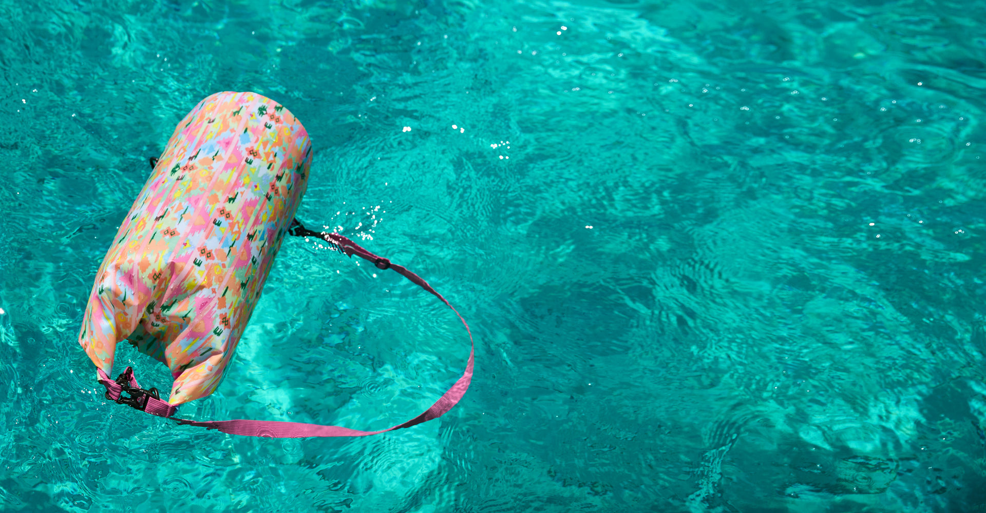 Dock & Bay Medium Waterproof Dry Bag, 20L capacity - Ibiza Glow