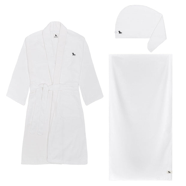 Dock & Bay Robe + Hair Wrap + Towel - Bundle - Crystal White