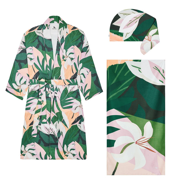 Dock & Bay Robe + Towel + Hair Wrap Bundle - Monte Verde