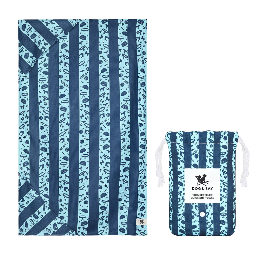 Dock & Bay Dog Towel - Bark Blue