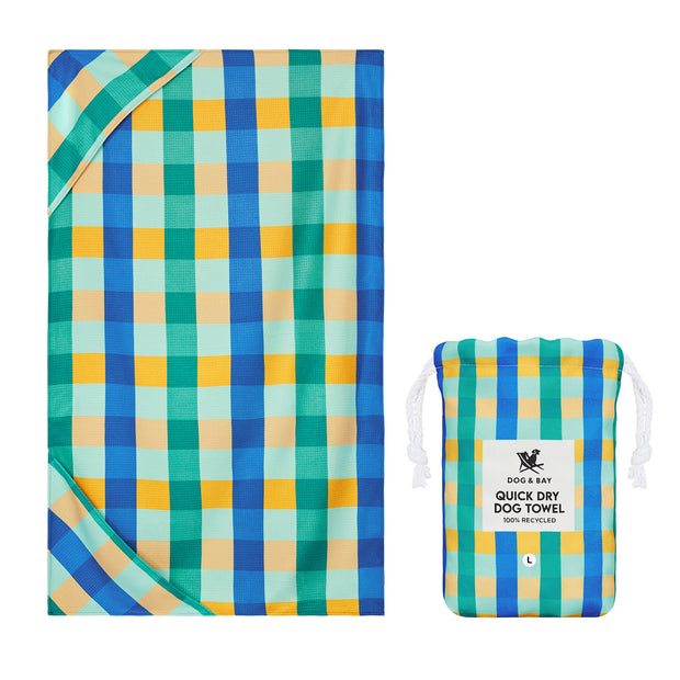 Dock & Bay Dog Towel - Puppy Plaid