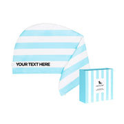 Dock & Bay Hair Wrap - Tulum Blue - Customized Embroidery Personalized for You