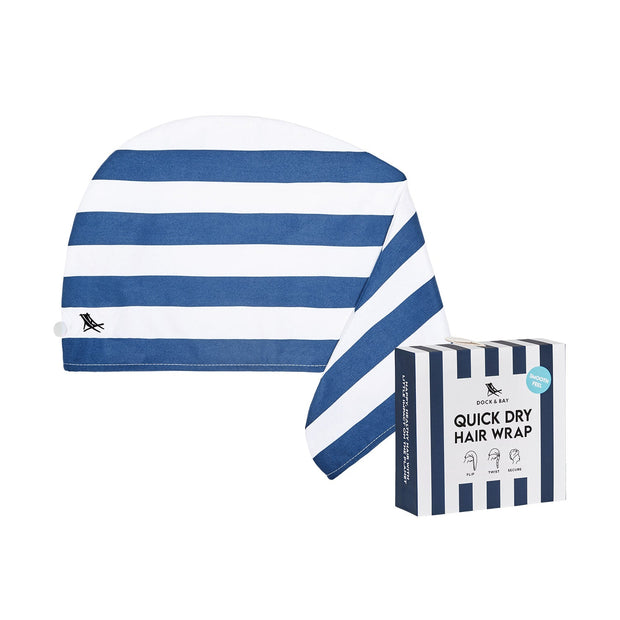 Dock & Bay Hair Wraps - Whitsunday Blue - Customized Embroidery Personalized for You