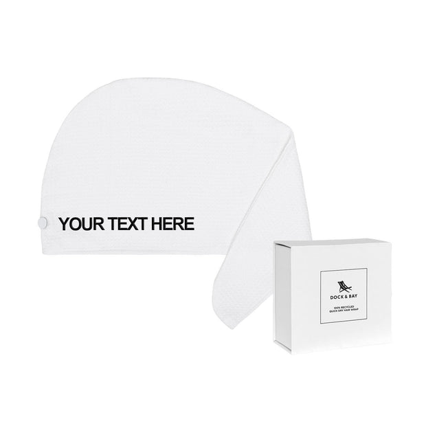 Dock & Bay Hair Wraps - Crystal White - Customized Embroidery Personalized for You - Outlet