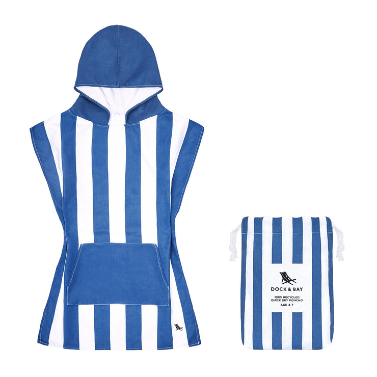 Dock & Bay Poncho Kids - Whitsunday Blue - Outlet