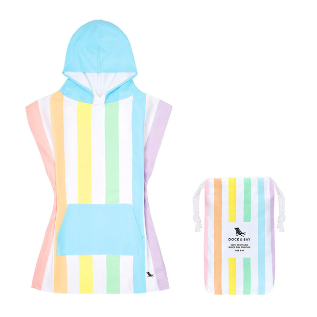 Dock & Bay Poncho - Kids - Unicorn Waves - Customized Embroidery Personalized for You