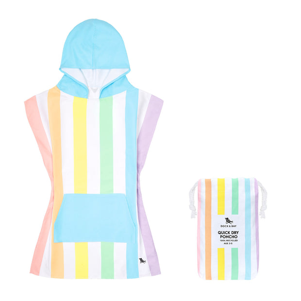 Dock & Bay Poncho - Kids - Unicorn Waves - Customized Embroidery Personalized for You