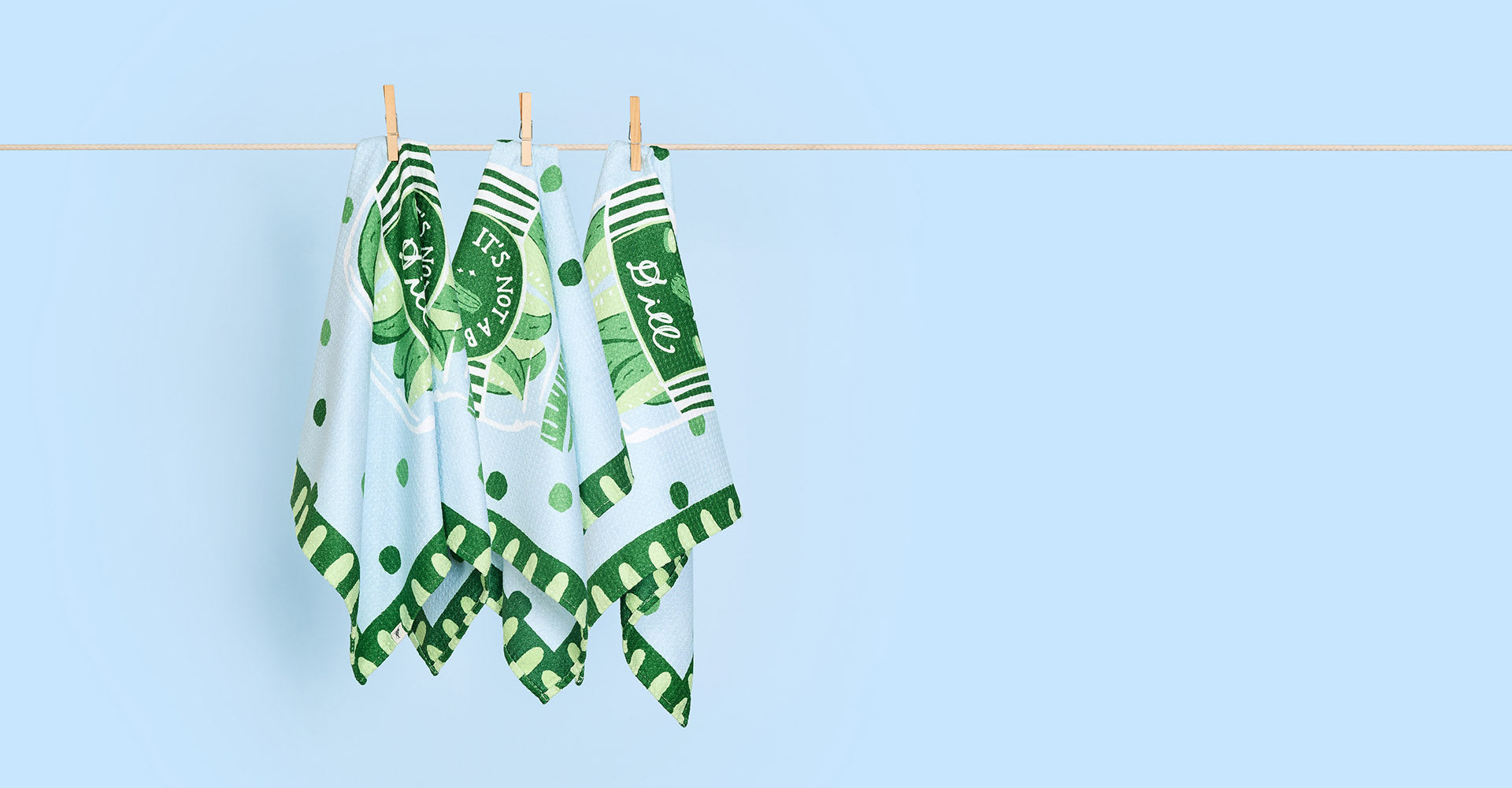 Tea Towel - Not a Big Dill Trio