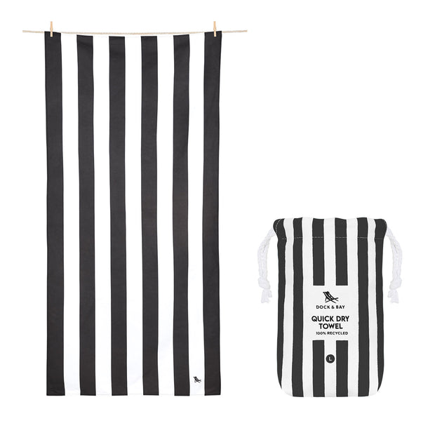 Dock & Bay Quick Dry Towel - Kamari Charcoal