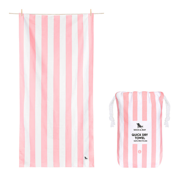 Dock & Bay Quick Dry Towel - Malibu Pink - Outlet