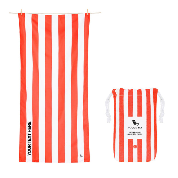 Dock & Bay Quick Dry Towel - Waikiki Coral - Customized Embroidery Personalized for You