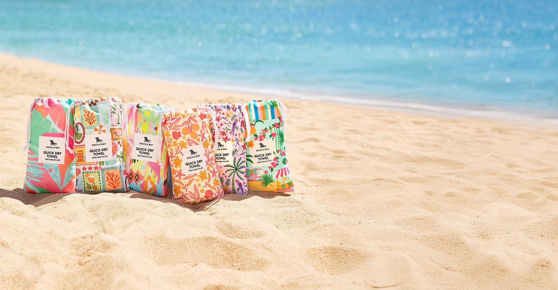 Dock & Bay Quick Dry Towels - Palm Paradise (Set of 6)