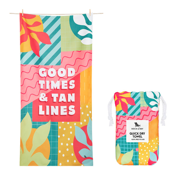 Dock & Bay Quick Dry Towel - Good Times & Tan Lines - Outlet