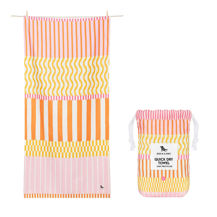 Dock & Bay Quick Dry Towels - Lemonade Waves