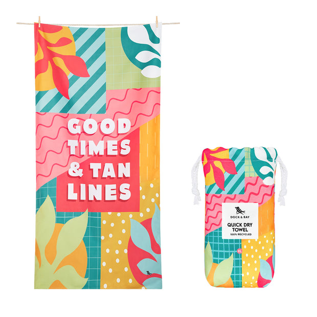Dock & Bay Quick Dry Towel - Good Times & Tan Lines - Outlet
