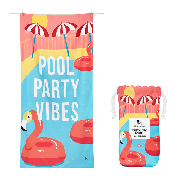 Dock & Bay Quick Dry Towel - Pool Party Vibes - Outlet