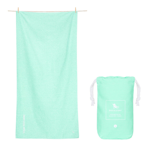 Dock & Bay Quick Dry Towel - Rainforest Green - Customized Embroidery Personalized for You