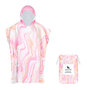 Dock & Bay Poncho Adults - Peach Melba - Customized Embroidery Personalized for You